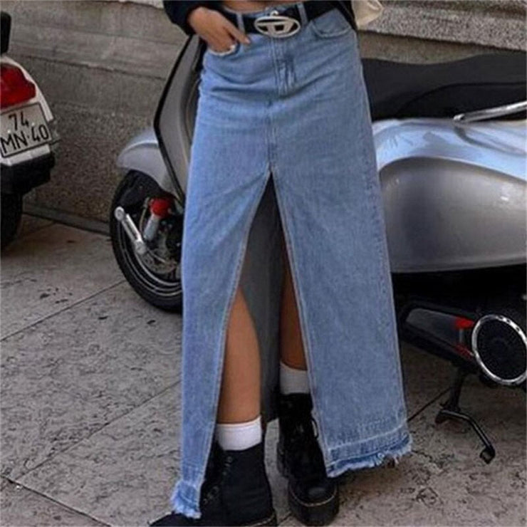 A SAIA MIDI DENIM