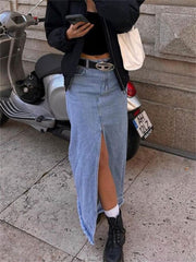 A SAIA MIDI DENIM