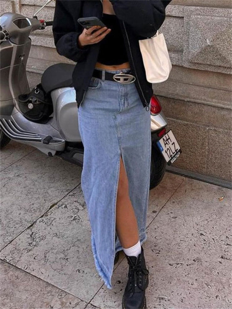 A SAIA MIDI DENIM